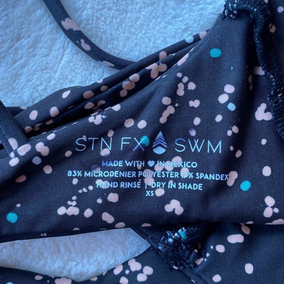 NEW! Stone Fox Swim x Free People Ziggy bikini top, speckle dot 19629 - Picture 6 of 7